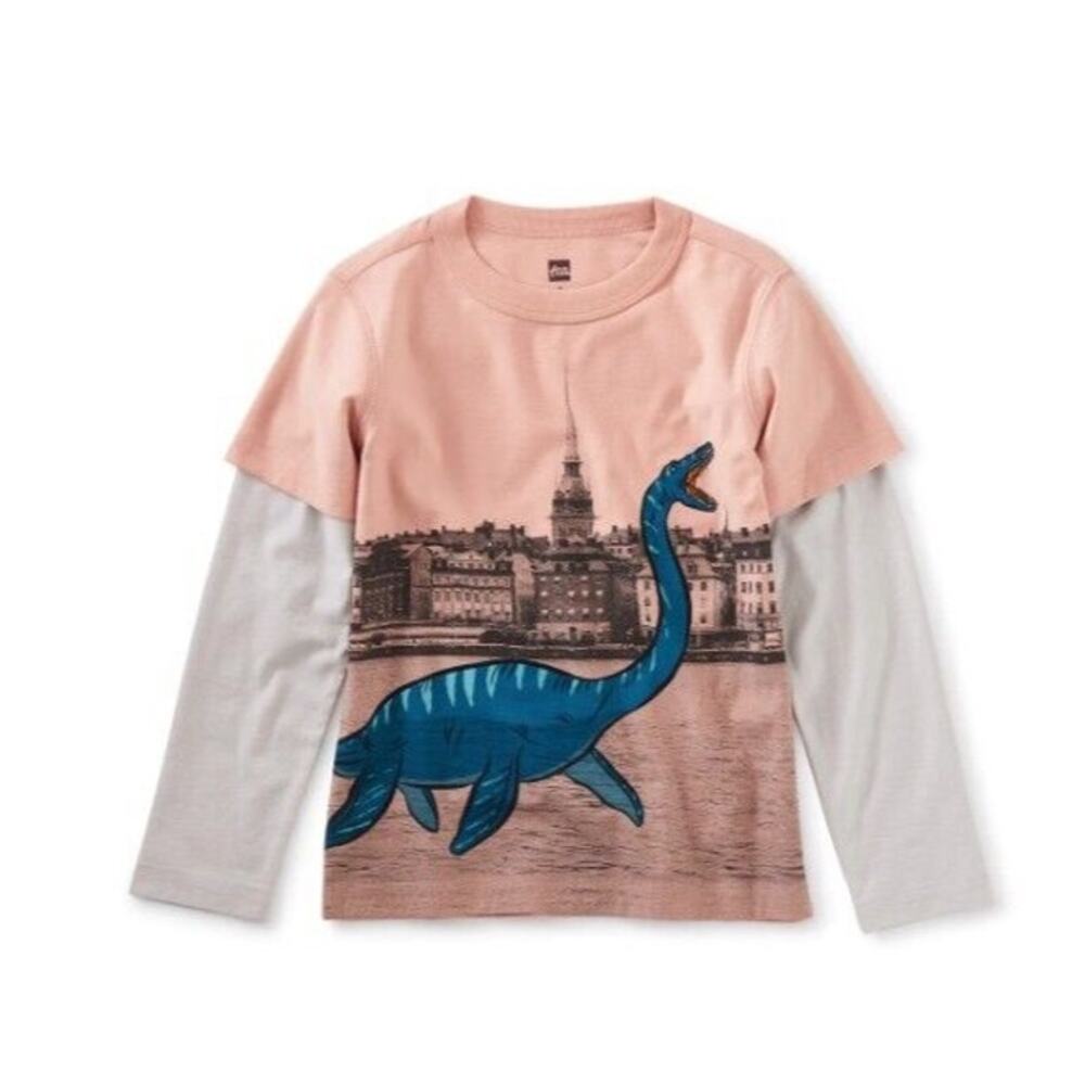Tea Collection Layered Long Sleeve Graphic Tee - dinosaur